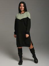 Изображение товара «Посл размер Женское платье из футера с лайкрой «Виктория (ментол)» арт 88207» из магазина «Ивановский-Текстиль.РФ»