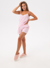 Изображение товара «Женская пижама (майка+шорты) «У221хр1916 [розовый]» арт 77665» из магазина «Ивановский-Текстиль.РФ»