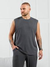 Изображение товара «Мужская майка из фактурного трикотажа «Алессандро-2 [графитовый]» арт 87087» из магазина «Ивановский-Текстиль.РФ»