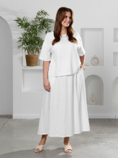 Изображение товара «Женская юбка из плательной ткани «Камео-5 [белый]» арт 89447» из магазина «Ивановский-Текстиль.РФ»