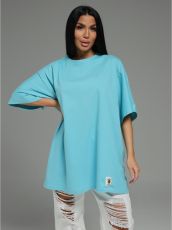 Изображение товара «Женская футболка из кулирки «Анита-2 [лазурный]» арт 83287» из магазина «Ивановский-Текстиль.РФ»