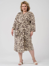 Изображение товара «Женский халат (на запах с поясом) из велюра «Сафари 2422-В (коричневый)» арт 87791» из магазина «Ивановский-Текстиль.РФ»