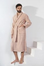 Изображение товара «Мужской халат из махры «Комфорт-4 [бежевый]» арт 82717» из магазина «Ивановский-Текстиль.РФ»