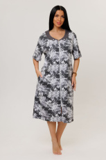 Изображение товара «Женский халат (на молнии) из кулирки «1961/2» арт 90076» из магазина «Ивановский-Текстиль.РФ»