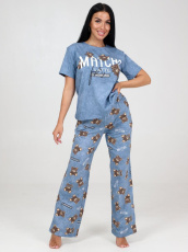 Изображение товара «Женский костюм (футболка+брюки) из кулирки «2386кф-105» арт 88154» из магазина «Ивановский-Текстиль.РФ»