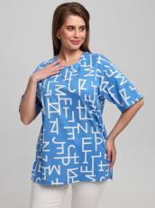 Изображение товара «Женская футболка из кулирки пенье «Манифест-2 [голубой]» арт 85034» из магазина «Ивановский-Текстиль.РФ»