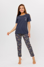 Изображение товара «Посл размер Женский костюм (футболка+брюки) из кулирки «1872/1» арт 86945» из магазина «Ивановский-Текстиль.РФ»