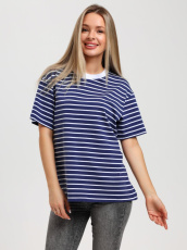 Изображение товара «Женская футболка из кулирки с лайкрой «Брина-2 [синий]» арт 88880» из магазина «Ивановский-Текстиль.РФ»