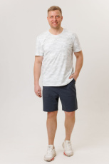 Изображение товара «Мужской костюм (футболка+шорты) из кулирки с лайкрой и футера с лайкрой «2268» арт 89223» из магазина «Ивановский-Текстиль.РФ»