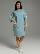 Изображение товара «Посл размер Женское платье из футера с лайкрой «Флоренс (маренго)» арт 88206» из магазина «Ивановский-Текстиль.РФ»