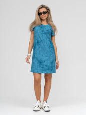 Изображение товара «Женское платье из кулирки «П-041 (петроль)» арт 80505» из магазина «Ивановский-Текстиль.РФ»