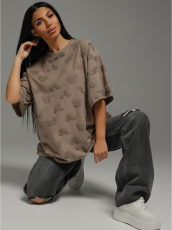 Изображение товара «Женская футболка из махры жаккард «Ирбис [микки кофе]» арт 82572» из магазина «Ивановский-Текстиль.РФ»