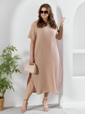 Изображение товара «Женское платье из муслина «Вуаль-1 [бежевый]» арт 89840» из магазина «Ивановский-Текстиль.РФ»