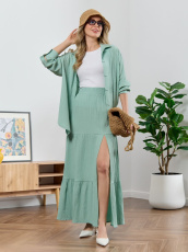 Изображение товара «Женская юбка из плательной ткани «Сиеста-4 [светло-зеленый]» арт 89893» из магазина «Ивановский-Текстиль.РФ»