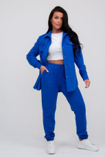 Изображение товара «Женский костюм (рубашка+брюки) из футера 3х нитка с лайкрой «1615/4» арт 86642» из магазина «Ивановский-Текстиль.РФ»