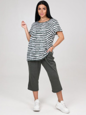 Изображение товара «Женский костюм (футболка+бриджи) из кулирки «3517кб-109» арт 84140» из магазина «Ивановский-Текстиль.РФ»