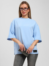Изображение товара «Женская футболка из кулирки с лайкрой «Верона [голубой]» арт 85028» из магазина «Ивановский-Текстиль.РФ»