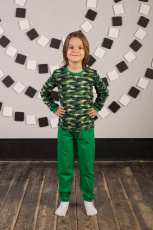 Изображение товара «Пижама для мальчика из кулирки «Крокодил дил» арт 73539» из магазина «Ивановский-Текстиль.РФ»
