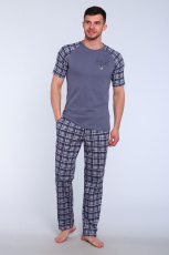 Изображение товара «Мужской костюм (футболка+брюки) из кулирки «062» арт 86012» из магазина «Ивановский-Текстиль.РФ»