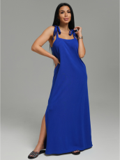 Изображение товара «Женский сарафан из кашкорсе лапша «Валенсия [василек]» арт 84763» из магазина «Ивановский-Текстиль.РФ»