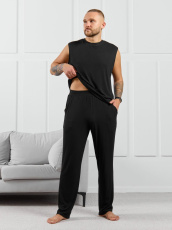 Изображение товара «Мужские брюки из фактурного трикотажа «Алессандро-3 [черный]» арт 87094» из магазина «Ивановский-Текстиль.РФ»