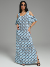 Изображение товара «Женское платье из вискозы «Ялта [небесный]» арт 83481» из магазина «Ивановский-Текстиль.РФ»