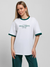 Изображение товара «Женская футболка из кулирки с лайкрой «Магнат [белый]» арт 85018» из магазина «Ивановский-Текстиль.РФ»