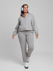 Изображение товара «Женский костюм (куртка+брюки) из футера с лайкрой «Далия [серый]» арт 86394» из магазина «Ивановский-Текстиль.РФ»