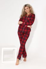 Изображение товара «Женская пижама (рубашка+брюки) из кулирки «46538» арт 69094» из магазина «Ивановский-Текстиль.РФ»