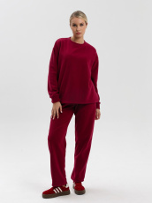 Изображение товара «Женский костюм (джемпер+брюки) из флиса «Демо [вишневый]» арт 85753» из магазина «Ивановский-Текстиль.РФ»