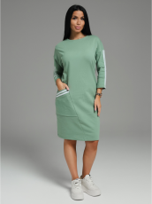 Изображение товара «Женское платье из футера с лайкрой «Флоренс [оливковый]» арт 83283» из магазина «Ивановский-Текстиль.РФ»