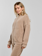 Изображение товара «Женский бомбер из даблфлиса «Блик-1 [бежевый]» арт 86072» из магазина «Ивановский-Текстиль.РФ»