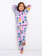 Изображение товара «Пижама для девочки из футера с начесом «Лапуля» арт 73872» из магазина «Ивановский-Текстиль.РФ»