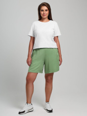 Изображение товара «Женские шорты из плательной ткани «Летний драйв-3 [зеленый]» арт 85012» из магазина «Ивановский-Текстиль.РФ»