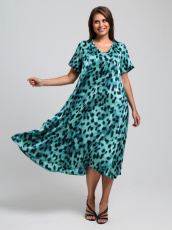 Изображение товара «Женское платье из искусственного шелка «Найт-1 [зеленый]» арт 84998» из магазина «Ивановский-Текстиль.РФ»