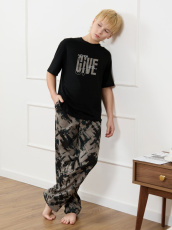 Изображение товара «Костюм для мальчика (футболка+брюки) из кулирки «Этюд-1 [черный]» арт 87334» из магазина «Ивановский-Текстиль.РФ»