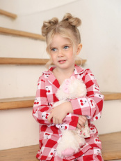 Изображение товара «Пижама для девочки (рубашка+брюки) из кулирки «Мандаринка» арт 86758» из магазина «Ивановский-Текстиль.РФ»