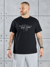 Изображение товара «Мужская футболка из кулирки с лайкрой «Арчи-2 [черный]» арт 88138» из магазина «Ивановский-Текстиль.РФ»