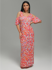 Изображение товара «Женское платье из вискозы «Ялта [леопард красный]» арт 84553» из магазина «Ивановский-Текстиль.РФ»