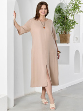 Изображение товара «Женское платье из плательной ткани «Камео-1 [бежевый]» арт 89441» из магазина «Ивановский-Текстиль.РФ»