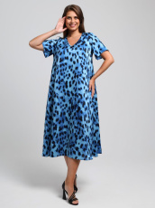 Изображение товара «Женское платье из искусственного шелка «Найт-1 [синий]» арт 84999» из магазина «Ивановский-Текстиль.РФ»