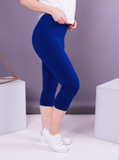 Изображение товара «Женские капри из кулирки с лайкрой «215хл2632 [синий]» арт 85279» из магазина «Ивановский-Текстиль.РФ»