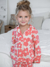 Изображение товара «Пижама для девочки (рубашка+брюки) из кулирки «Аннушка» арт 86754» из магазина «Ивановский-Текстиль.РФ»