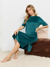 Изображение товара «Женская туника из стрейч-велюра «Юнона [изумрудный]» арт 87387» из магазина «Ивановский-Текстиль.РФ»