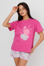 Изображение товара «Женская пижама (футболка+шорты) из кулирки «2176пш01-130» арт 83483» из магазина «Ивановский-Текстиль.РФ»