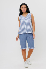 Изображение товара «Женский костюм (рубашка+шорты) из кулирки «1967/1» арт 89921» из магазина «Ивановский-Текстиль.РФ»