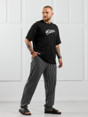 Изображение товара «Мужской костюм (футболка+брюки) из кулирки «Реванш-1 [черный]» арт 87096» из магазина «Ивановский-Текстиль.РФ»