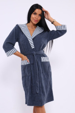 Изображение товара «Женский халат (на запах с поясом) из махры «208» арт 85867» из магазина «Ивановский-Текстиль.РФ»