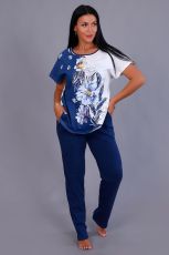 Изображение товара «Женский костюм (туника+брюки) из кулирки «65002» арт 54163» из магазина «Ивановский-Текстиль.РФ»