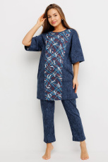 Изображение товара «Женский костюм (футболка+брюки) из кулирки «1910/1» арт 82721» из магазина «Ивановский-Текстиль.РФ»